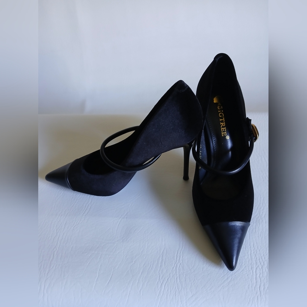 Bigtree Women's Sophisticatwd Black Stiletto Heels by